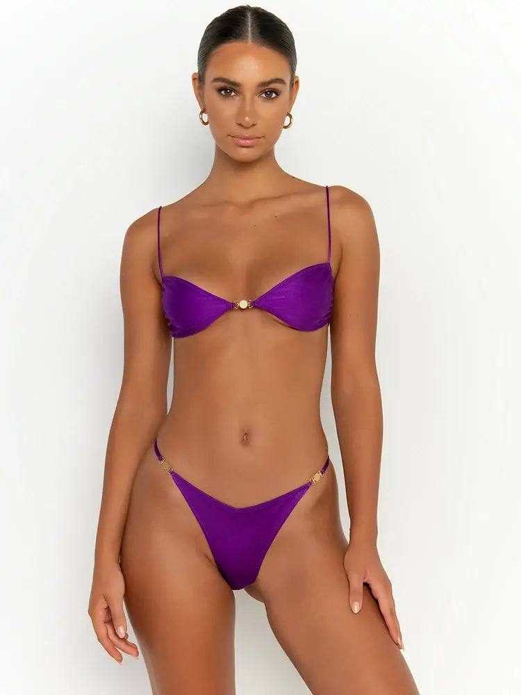 Bikini push up sexy con micro tanga
