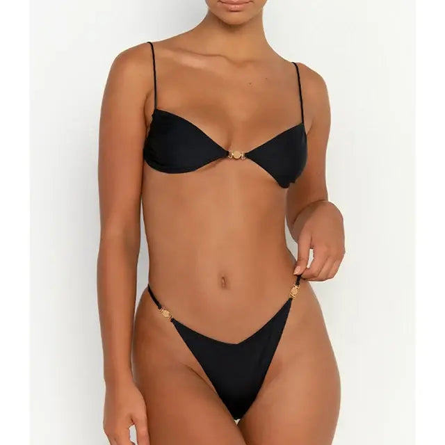 Bikini push up sexy con micro tanga