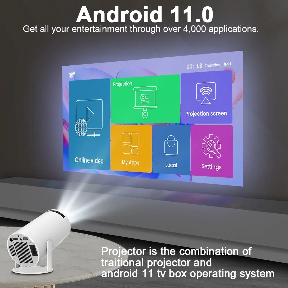 Proyector de cine en casa para exteriores