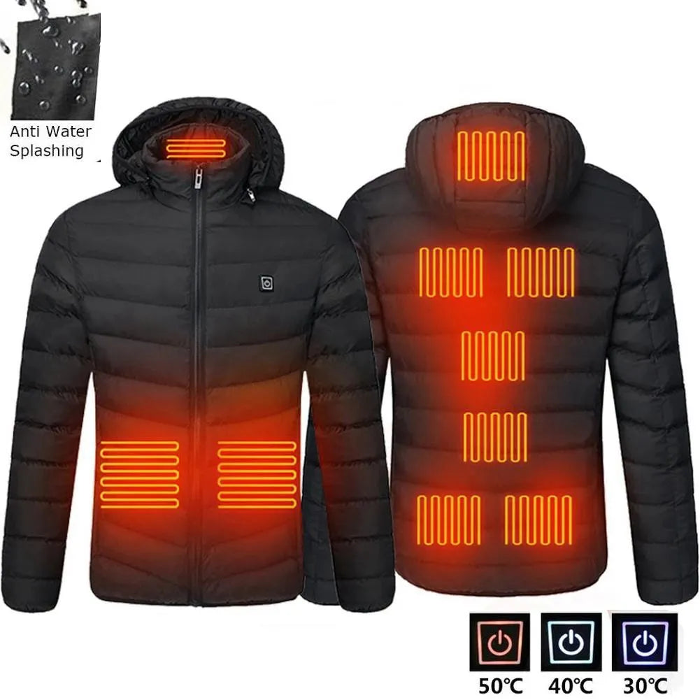 Chaquetas térmicas de invierno para hombre con USB