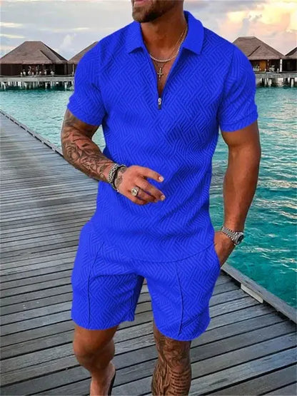 Conjunto de ropa deportiva informal de dos piezas para hombre de verano