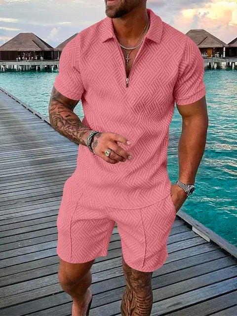 Conjunto de ropa deportiva informal de dos piezas para hombre de verano