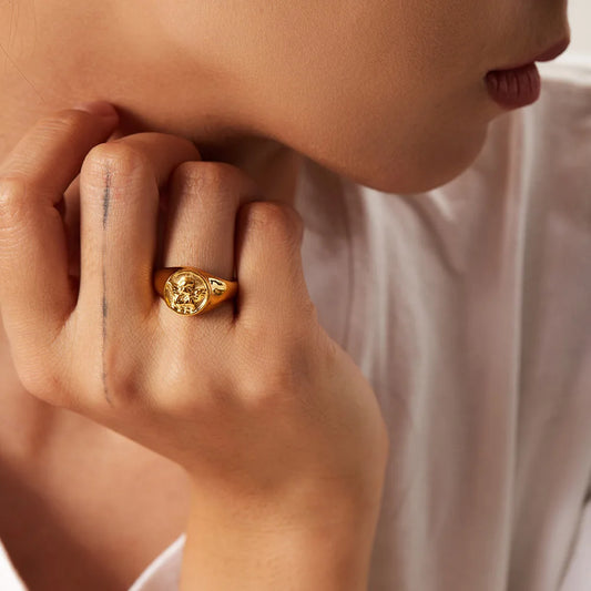 Anillos de ángel en forma de corazón para mujer