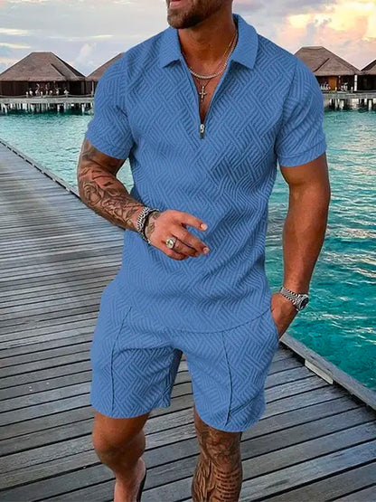 Conjunto de ropa deportiva informal de dos piezas para hombre de verano