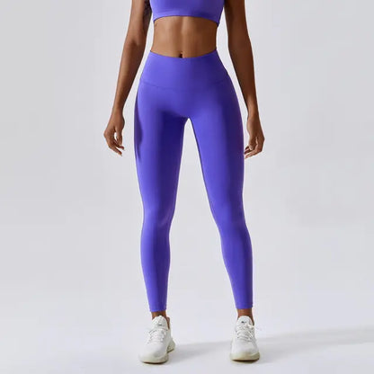 Pantalones sin costuras de yoga con medias push-up para gimnasio para mujer