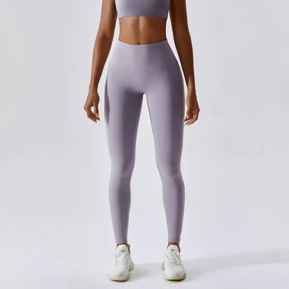 Pantalones sin costuras de yoga con medias push-up para gimnasio para mujer