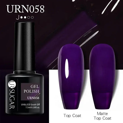 Esmalte de uñas en gel con purpurina