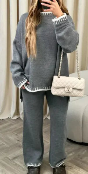 CozyChic: Conjunto Casual de Dos Piezas para Otoño e Invierno