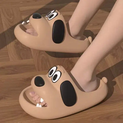 Chanclas divertidas con forma de perro