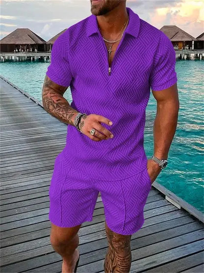 Conjunto de ropa deportiva informal de dos piezas para hombre de verano