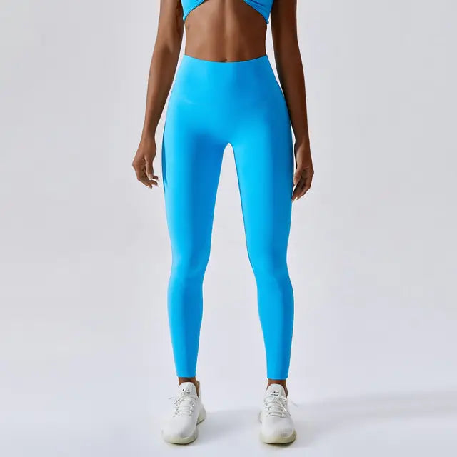 Pantalones sin costuras de yoga con medias push-up para gimnasio para mujer