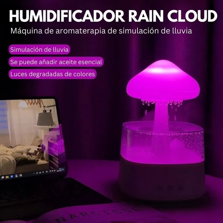 Humidificador y difusor de aromaterapia Rain Cloud (Lámpara de lluvia)