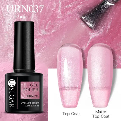 Esmalte de uñas en gel con purpurina