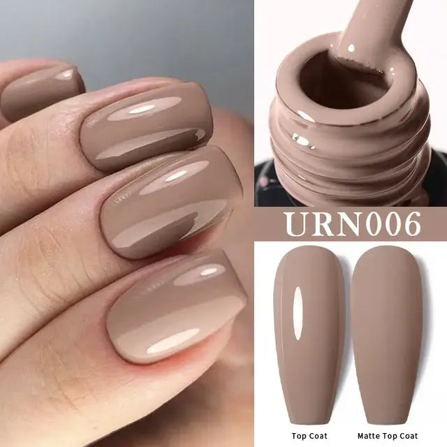 Esmalte de uñas en gel con purpurina