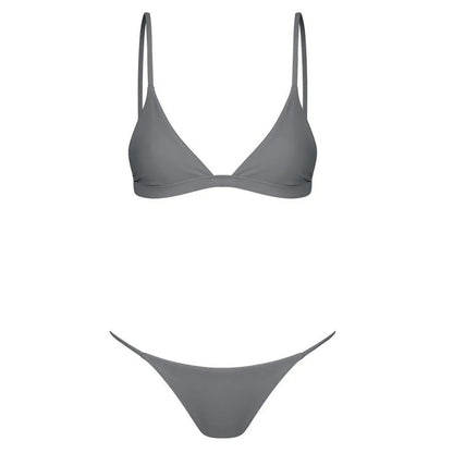 Conjunto de bikini bandeau con vendaje para mujer: traje de baño brasileño push-up