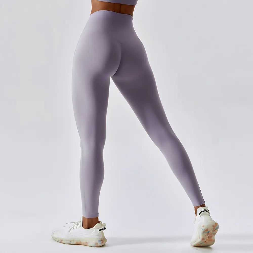 Pantalones sin costuras de yoga con medias push-up para gimnasio para mujer